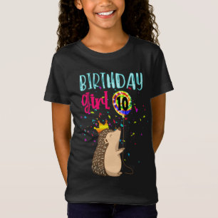 Hedgehog Birthday Girl Party Gifts T Shirt