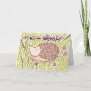 Hedgehog Birthday Kort