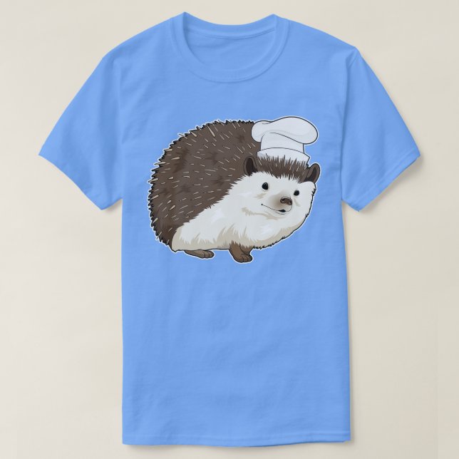 Hedgehog Cook Chef hat T Shirt (Design framsida)