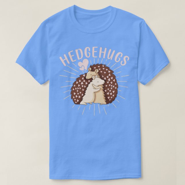 Hedgehog Couple Cute Valentines day T Shirt (Design framsida)