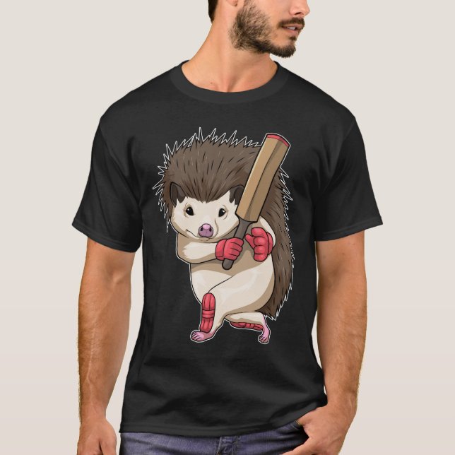 Hedgehog Cricket fladdermus T Shirt (Framsida)