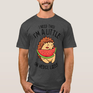 Hedgehog Cute Animal Watermelon Fruit Pet Food T Shirt