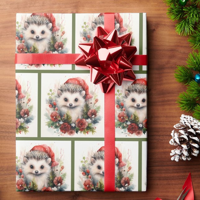Hedgehog Cute Baby Woodland Djurjul Presentpapper (Skapare uppladdad)