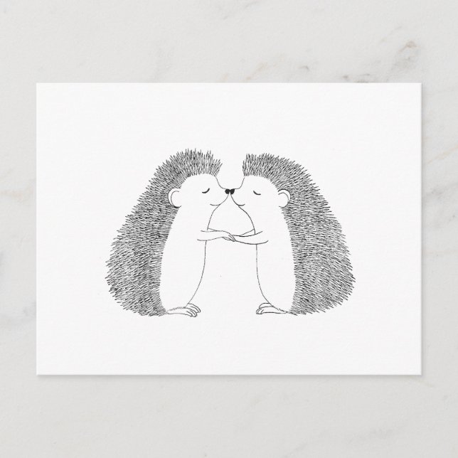 Hedgehog Cute I Kärlek, ditt betalkort Vykort (Framsida)