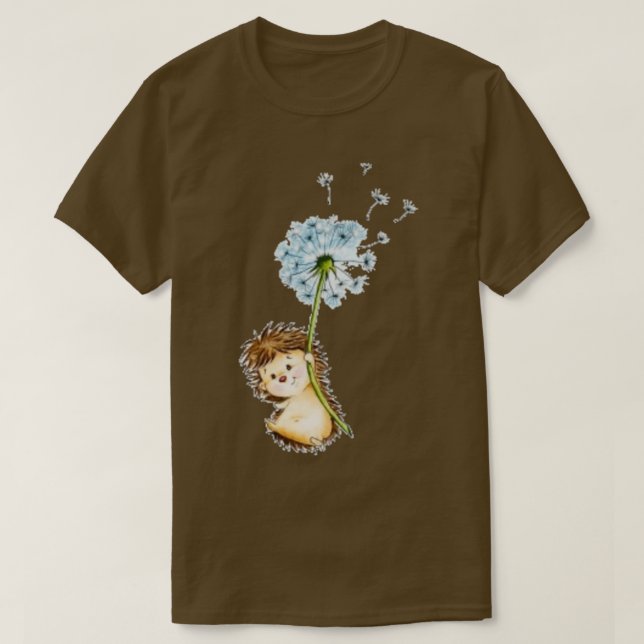 Hedgehog dandelion Stickes T Shirt (Design framsida)