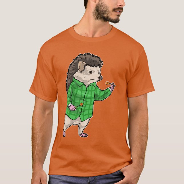 Hedgehog Darts Dart T Shirt (Framsida)