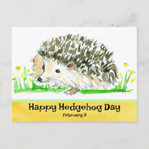 Hedgehog Day Februari 2 Nationella Helgdagar Vykort