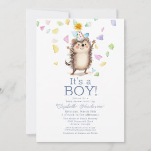 Hedgehog Det är en pojkvän-babystötare Inbjudningar