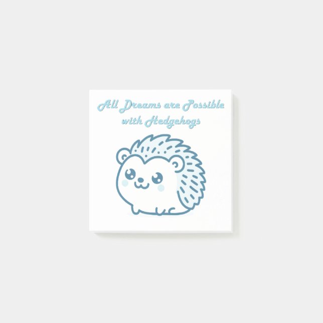 Hedgehog dream post it post-it block (Framsida)