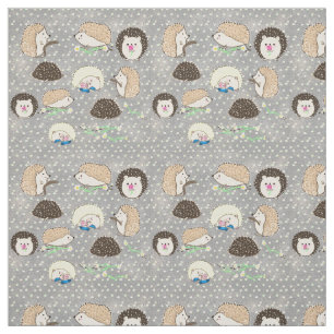 Hedgehog Fabric - söt teckning av LeahG Tyg