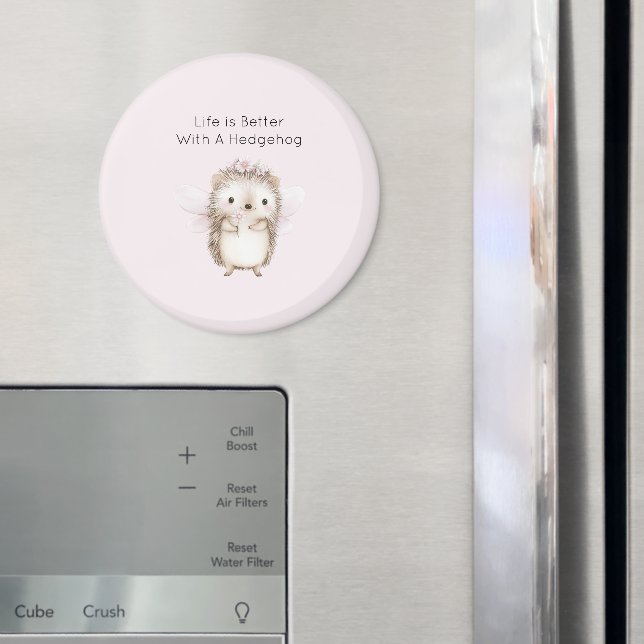 Hedgehog Fairy with Flowers Magnet (In Situ (Fridge))