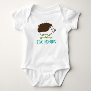 Hedgehog femmånaders milstolpe t shirt