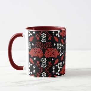 Hedgehog Folk Art Mugg