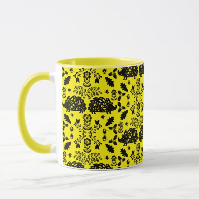 Hedgehog Folk Art Mugg (Vänster)