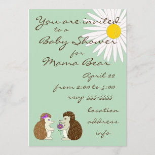 Hedgehog Gender Reveal Baby Shower-inbjudan Inbjudningar