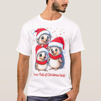 Hedgehog God jul T Shirt