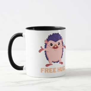 hedgehog, gratishuggare mugg