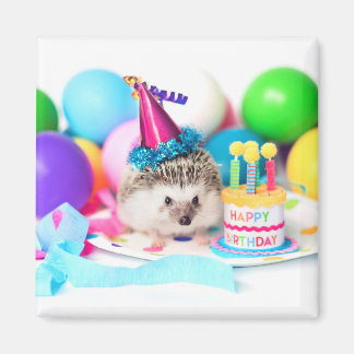 Hedgehog Grattis på födelsedagen! Magnet