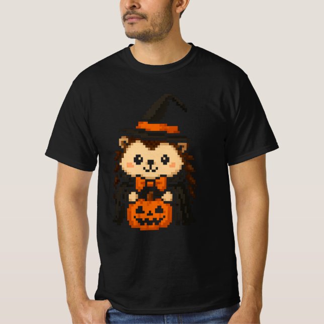 hedgehog häxtshirt t shirt (Framsida)