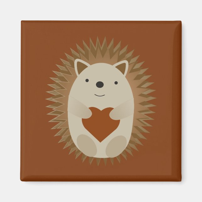 Hedgehog Heart Magnet (Framsidan)