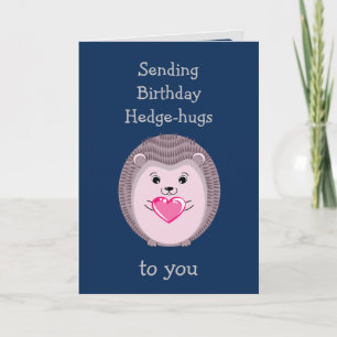 Hedgehog Hedge-hugs med hjärtkort Kort