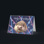 Hedgehog Helgdag Card Helgkort<br><div class="desc">Vad är mer festligt än en hedgehog på laserbakgrunden? Inget. Dina vänner och familj kommer att bli glada över att få ett sådant unikt kort för roligt.</div>