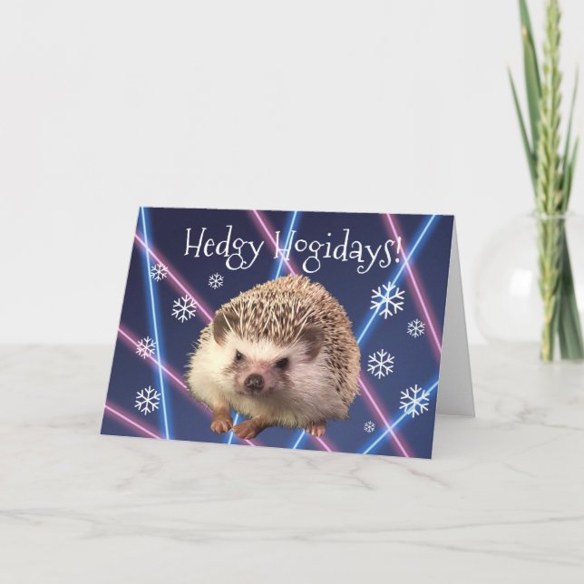 Hedgehog Helgdag Card Helgkort (Framsida)