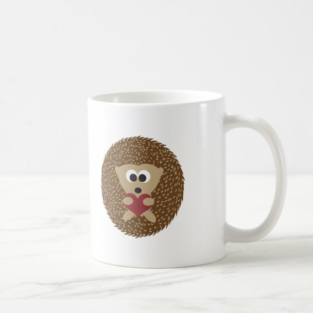 Hedgehog Hugger Heart Kaffemugg (Höger)