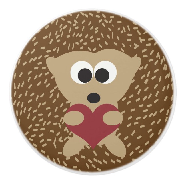 Hedgehog Hugger Heart Knopp (Framsidan)
