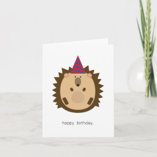 Hedgehog i ett födelsedagshattkort kort