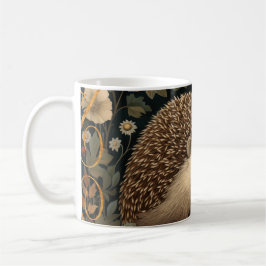 Hedgehog i Forest William Morris stil Kaffemugg