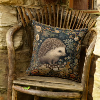 Hedgehog i Forest William Morris stil Kudde