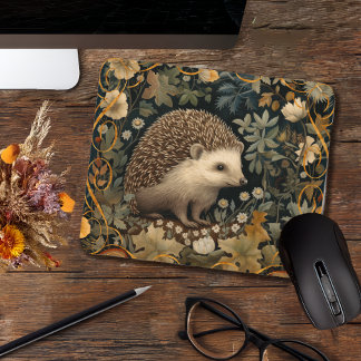 Hedgehog i Forest William Morris stil Musmatta
