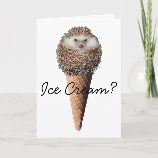 Hedgehog Ice Cream Kort (Framsida)