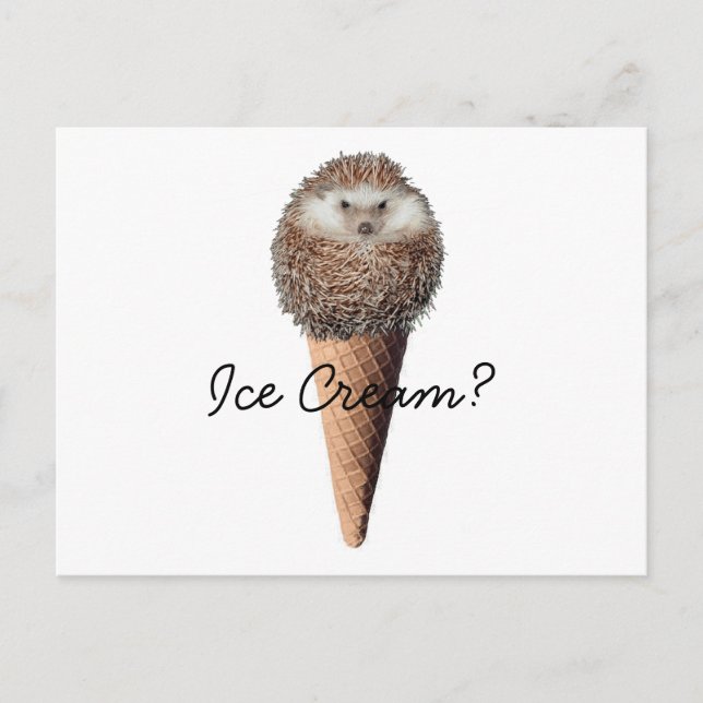 Hedgehog Ice Cream Vykort (Framsida)