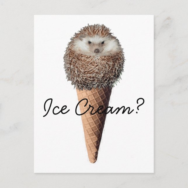 Hedgehog Ice Cream Vykort (Framsida)