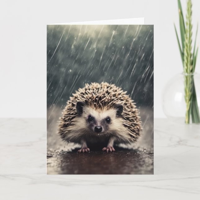 Hedgehog in the Rain Kort (Framsida)
