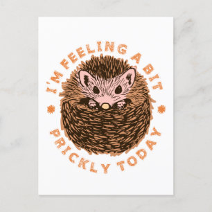 Hedgehog jag känner mig lite prickly idag vykort