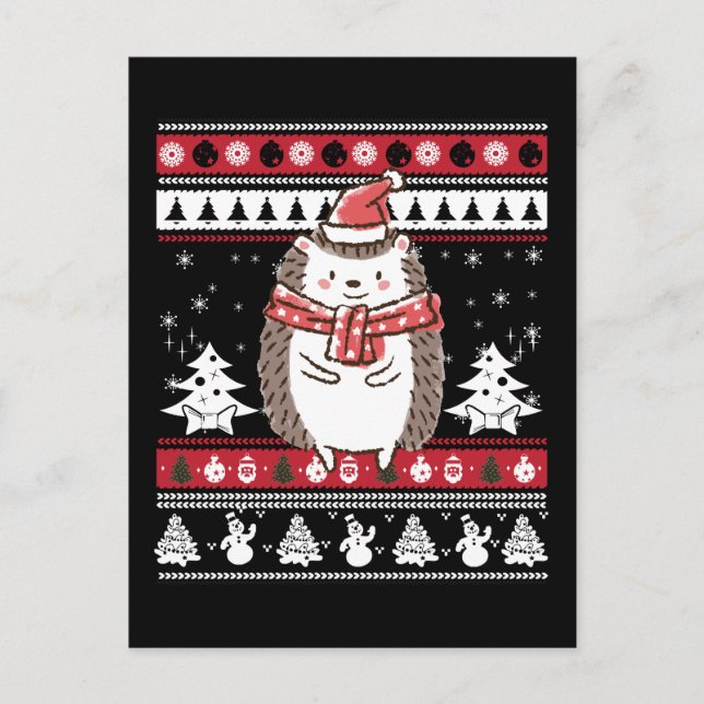 Hedgehog jul vykort (Framsida)