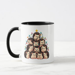 Hedgehog Julgran God jul Julafton Mugg