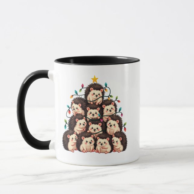 Hedgehog Julgran God jul Julafton Mugg (Vänster)