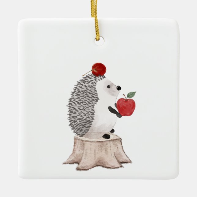 Hedgehog Julgransprydnad Keramik (Framsida)