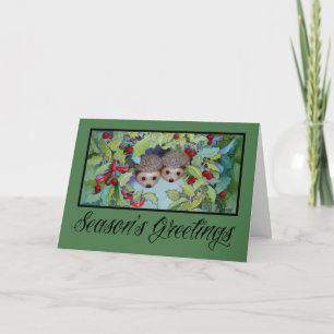 Hedgehog julkort Helgdag Card Helgkort