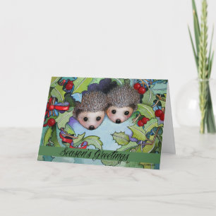 Hedgehog julkort Helgdag Card Helgkort