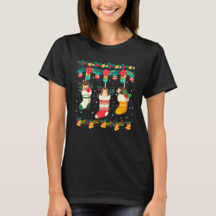 Hedgehog Julstock Stocking X Mas Ljus Pajama So T Shirt