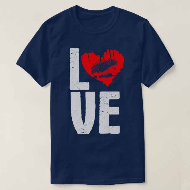 Hedgehog Kärlek Autumn Animal Hedgehogs Forest T Shirt (Design framsida)