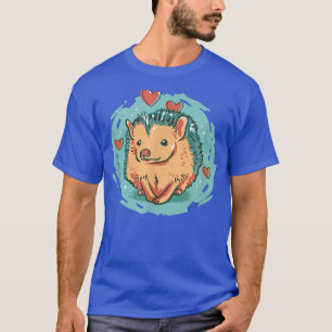Hedgehog kärlek hösthedgehog-vänner trädgårdshedge t shirt