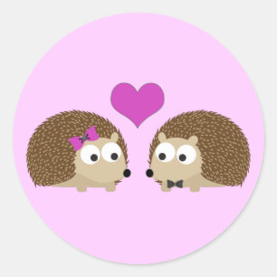 Hedgehog Kärlek Runt Klistermärke