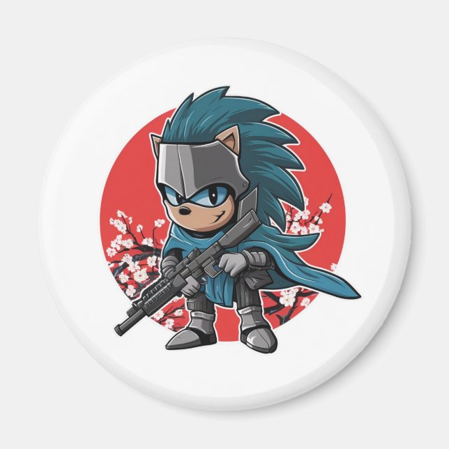 Hedgehog knight (2) magnet (Framsidan)