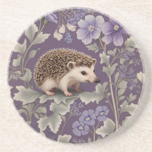 Hedgehog Lila William Morris Inspired Blommigt Underlägg